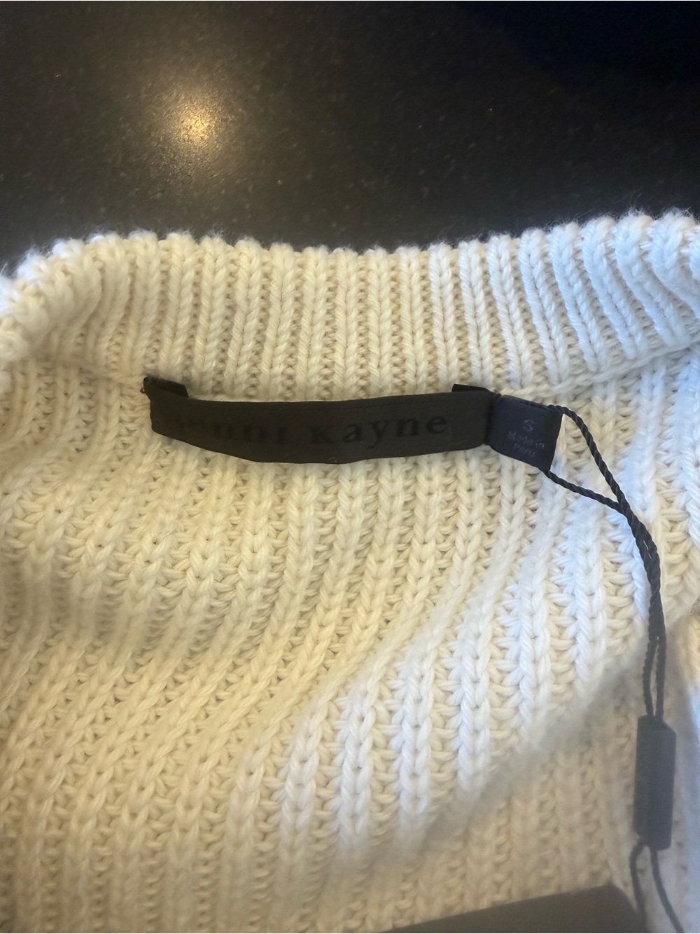 NWT Jenni Kayne Cotton Hayes Crewneck Cardigan Ivory Size S Minimalist - Picture 6 of 7